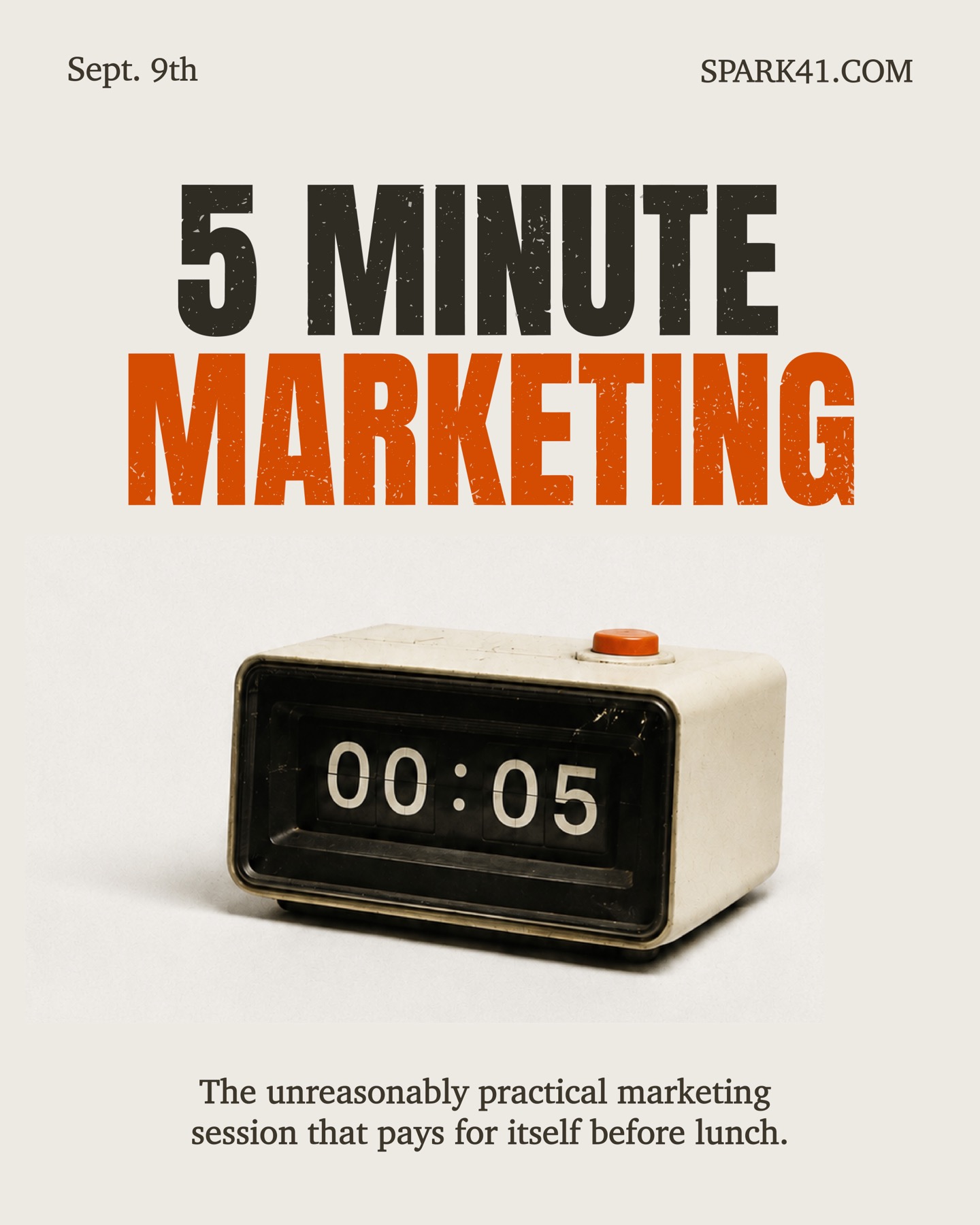 5 Minute Marketing, September 9